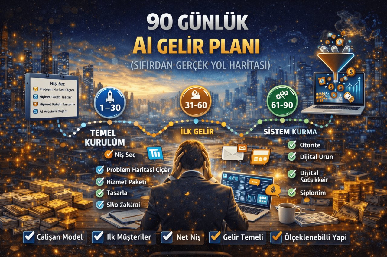 90 Günlük AI Gelir Planı (Sıfırdan Gerçek Yol Haritası)