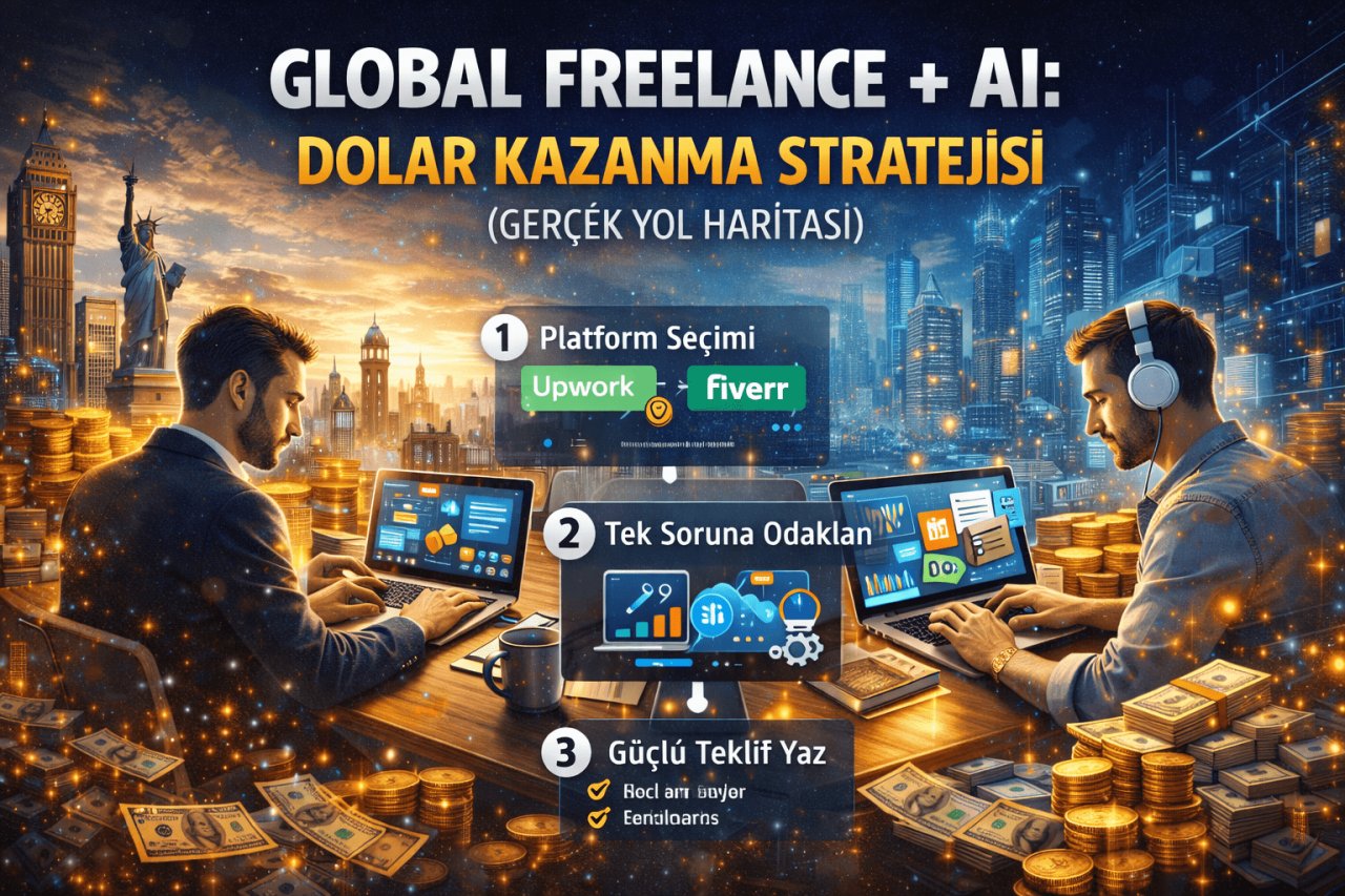 Global Freelance + AI: Dolar Kazanma Stratejisi (Gerçek Yol Haritası)